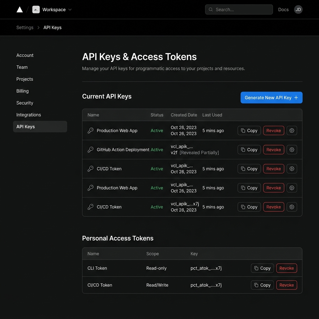 API Keys Management